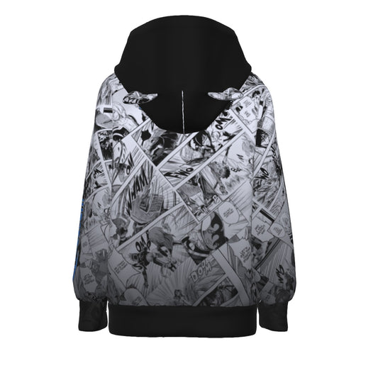 Iridescent Manga Kitty Hoodie